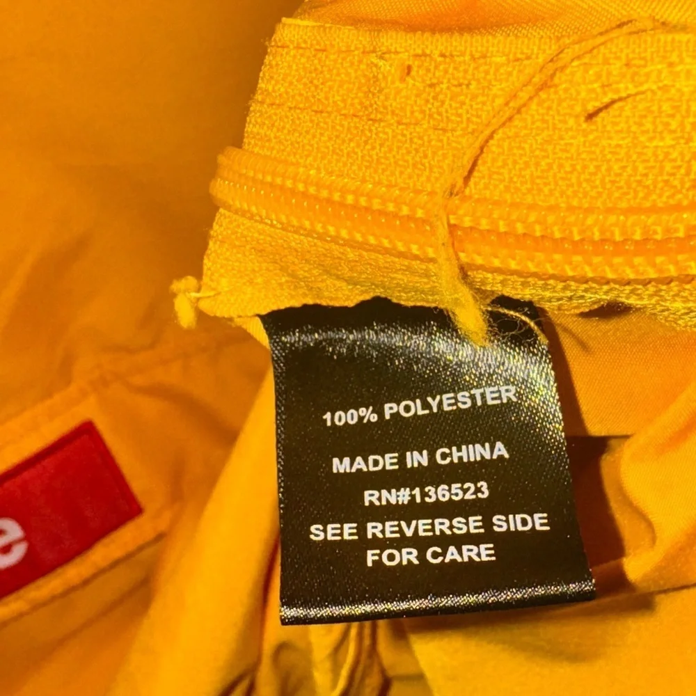 Hype Yellow Pullover Anorak Hooded Jacket W/ Pouch Size XL